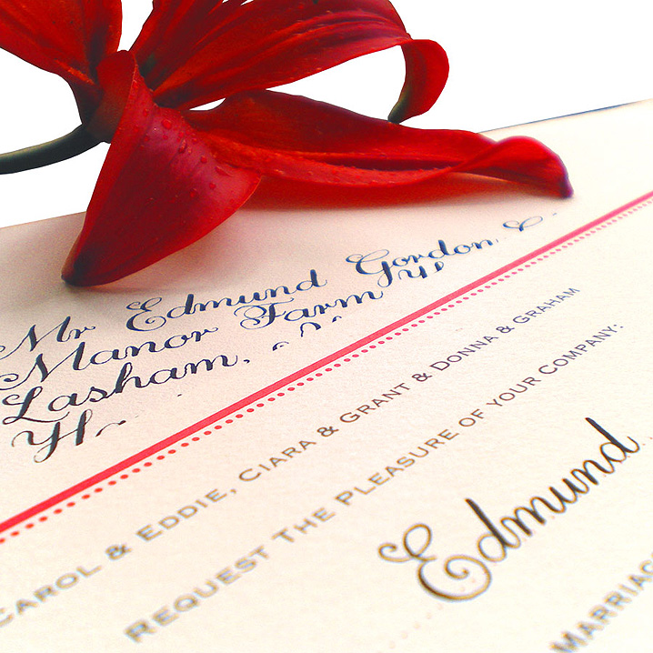 Your free wedding invitation calligraphy sample