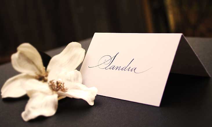 Your wedding calligraphy will be of an impeccable standard and beautifully