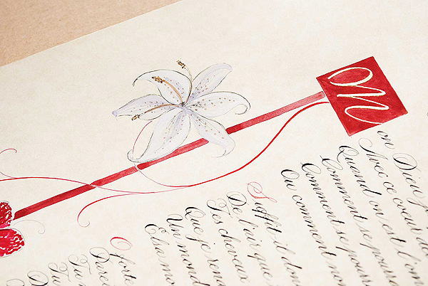 Calligraphy proposal close up 3 Marriage proposal in calligraphy