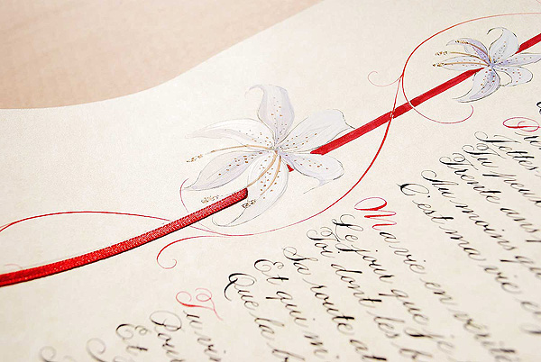 Marriage proposals in calligraphy are a rare treat and have to be