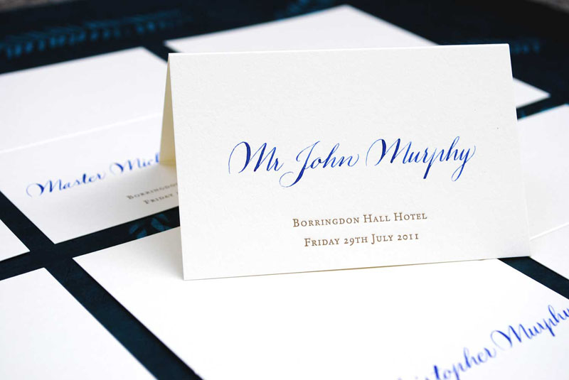 I wanted to show you these wedding place cards written in Spencerian script