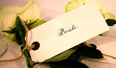 Calligraphy for wedding place cards