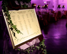 Calligraphy for wedding seating plans