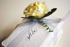 Calligraphy for wedding place cards