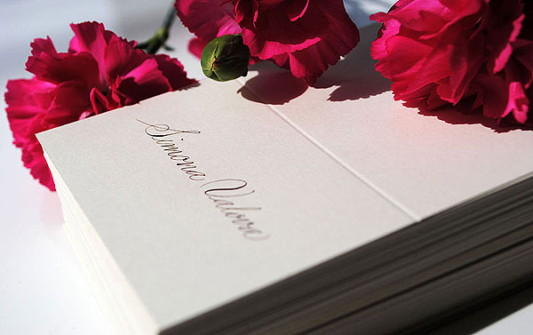 wedding place card calligraphy