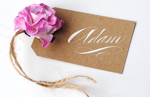 place card calligraphy