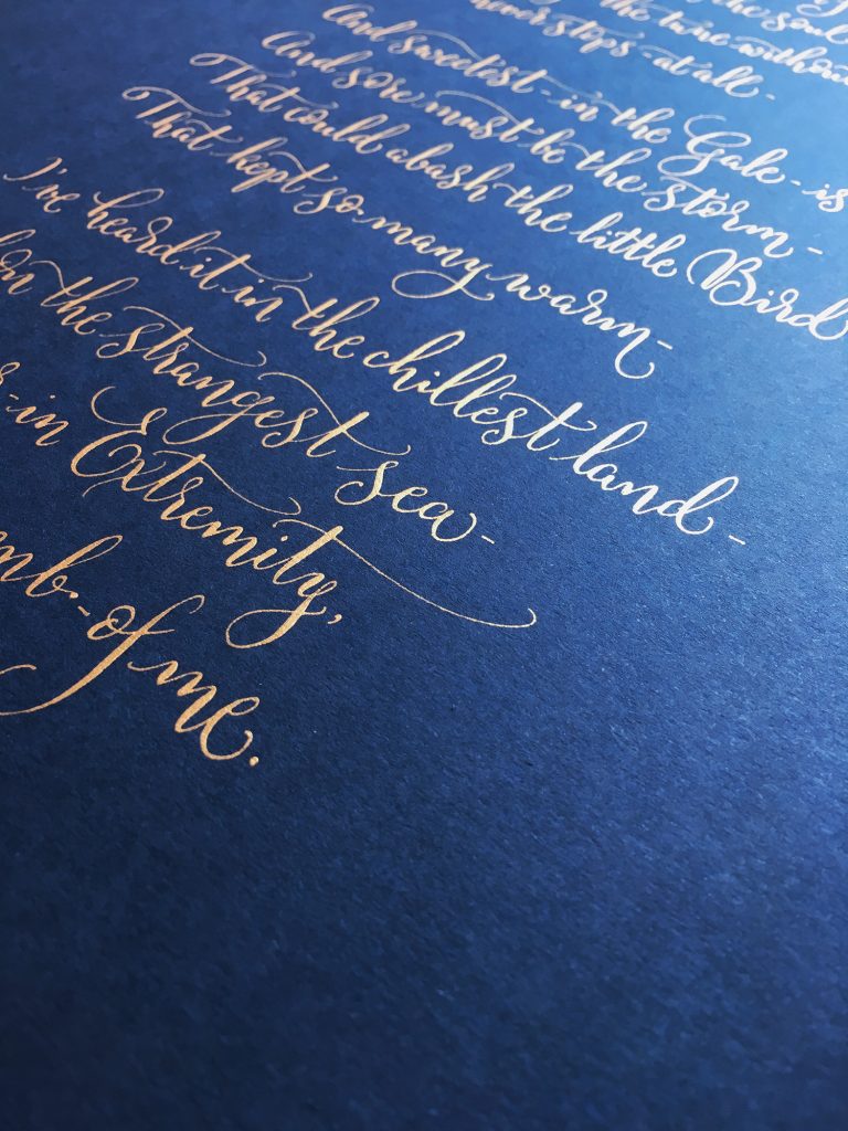 Hope Is The Thing With Feathers Emily Dickinson By Moon & Tide