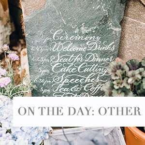 on the day wedding signs calligraphy