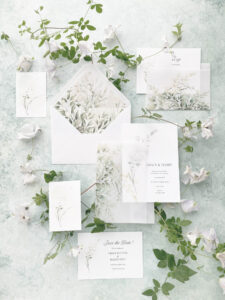 modern botanical wedding invitations custom design bespoke invites