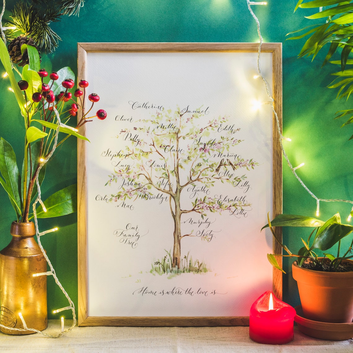 joyful modern family tree for a special anniversary gift. Photography by Marion Botella