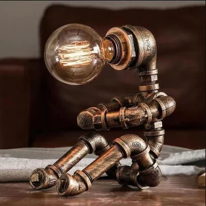 Pipe person lamp
