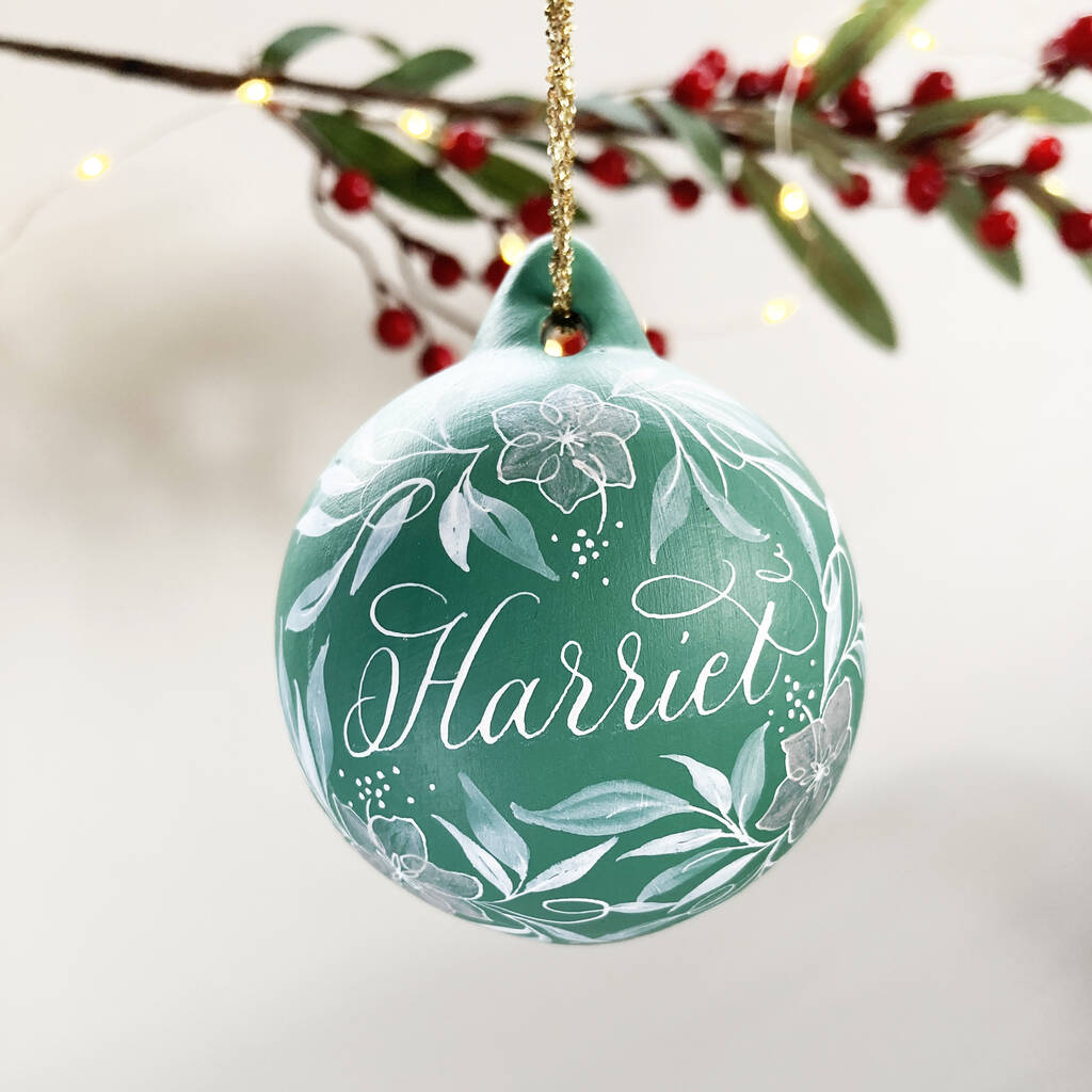 personalised bauble with detail UK