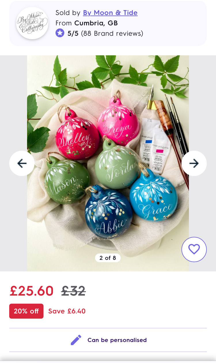 personalised Christmas name baubles