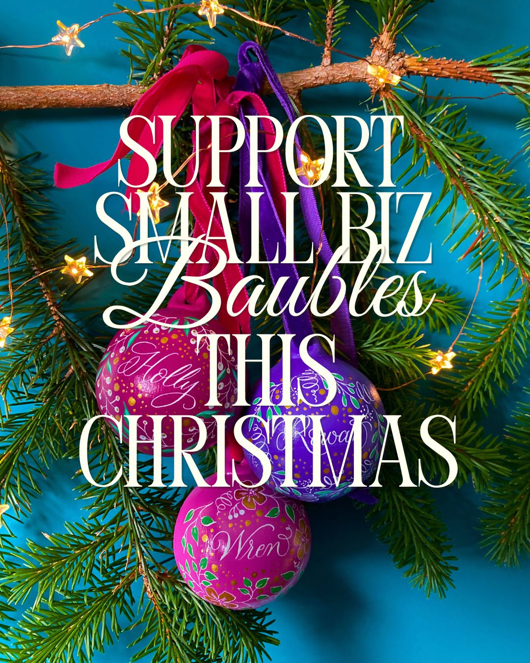 shop small support independent christmas baubles made in uk